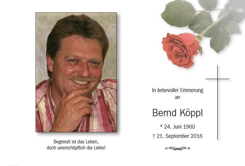 BMK Tech Bernd Köpple Todesanzeige